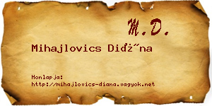 Mihajlovics Diána névjegykártya